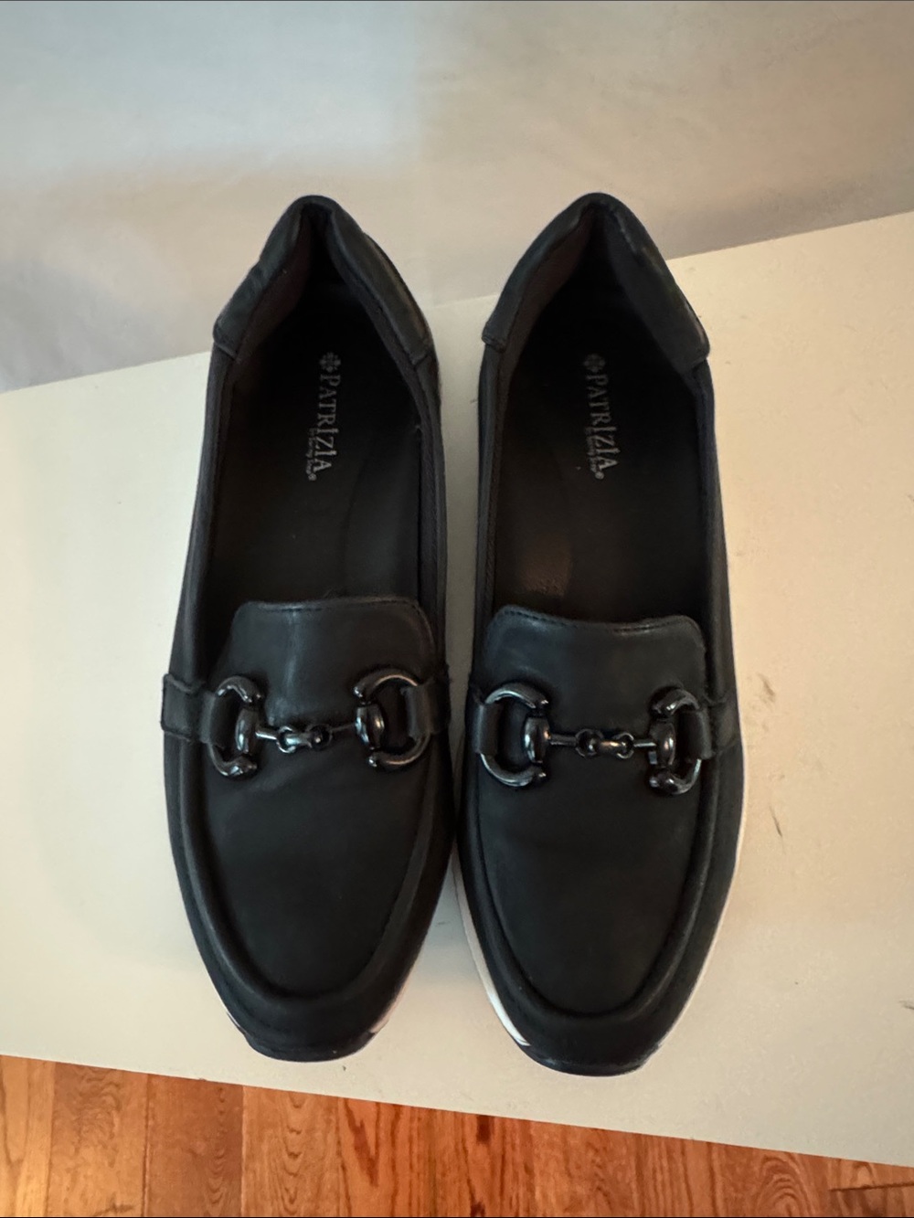 Spring Step Black Leather Horsebit Loafers